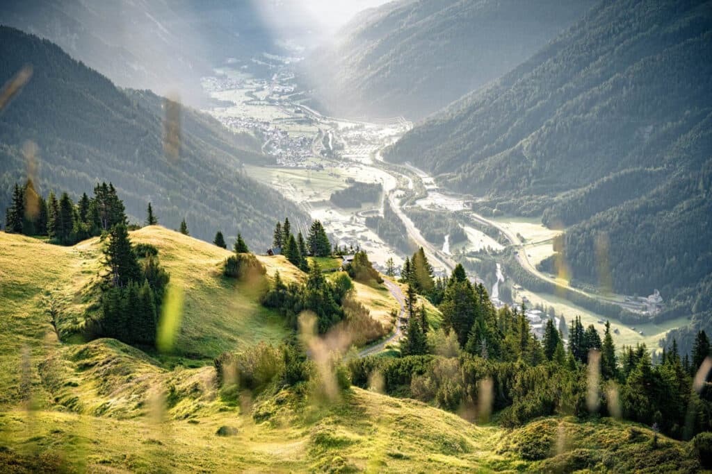 Stanzertal valley in summer